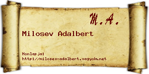 Milosev Adalbert névjegykártya