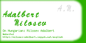 adalbert milosev business card